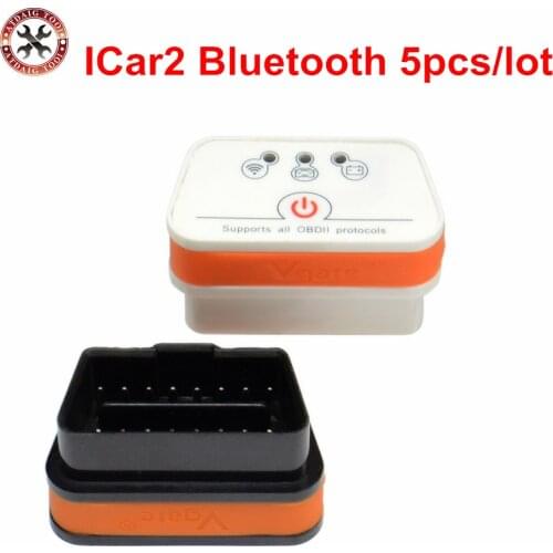 5PCS/LOT 100% Original Vgate iCar2 Bluetooth OBD2 Diagnostic Tool iCar 2 elm 327 Bluetooth for Android PC