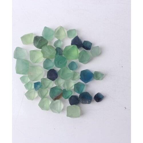 50g Natural Green and Blue Octahedron Fluorite Crystal Specimen Reiki Healing