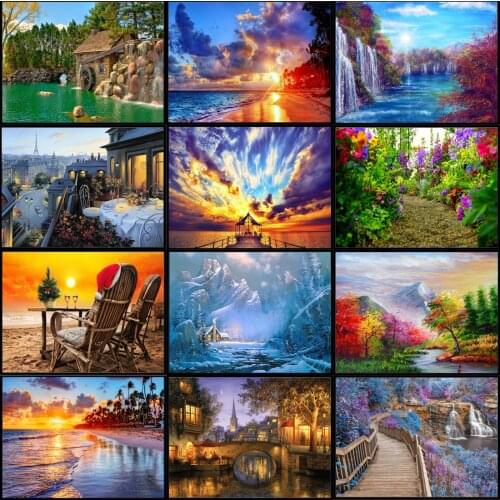 5d Diy Diamond Paintings, Diamond Embroidery Mosaics, Rhinestone Pictures, Resin Landscapes, Home Decoration Crafts