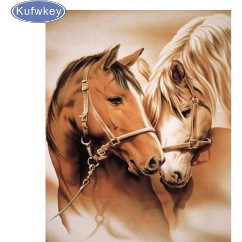 Diamond Painting Horse DIY square/round diamond Embroidery Animal Full Kits Handmade Gift Needlework Rhinestone Mosaic Picture