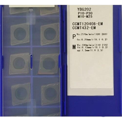 CCMT CCMT060204 CCMT060208 CCMT09T304 CCMT09T308-EM CCMT120404 CCMT120408 CCMT120412-EM YBG202 Lathe Tools for Steel & Stainless