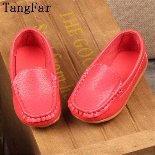 Baby Leather Solid Color Moccasins Comfortable Toddler Non-slip Flats Black White Causal Shoes For Boy Girl