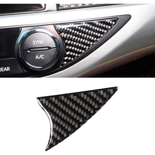 For Toyota Highlander 2015 2016 2017 2018 Car Carbon Fiber Center Control Air Condition Switch Panel Cover Protective Trim