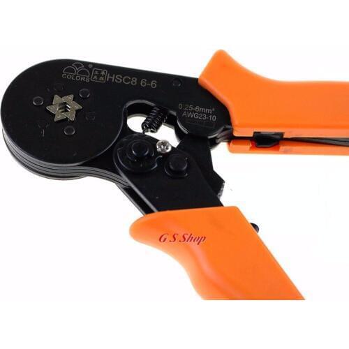 HSC8 6-6 MINI-TYPE SELF-ADJUSTABLE CRIMPING PLIER 0.25-6mm2 terminals crimping tools multi tools hands pliers
