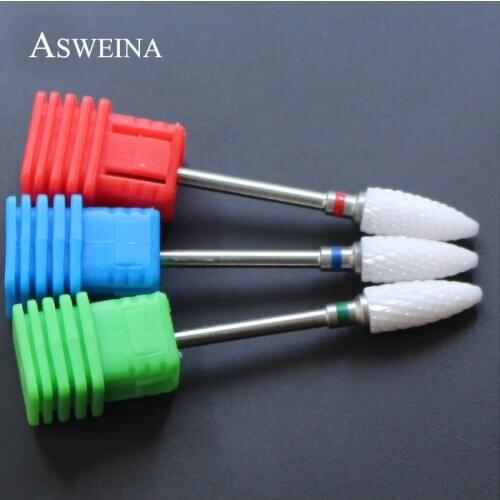 Ceramic Nozzle Nail Art Drill Bit Mill Cutter For Nail Electric Drill Manicure Machine Device Accessory Remove Acrylic polish