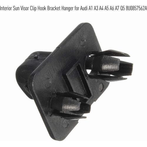 KKMOON Interior Sun Visor Clip Hook Bracket Hanger for Audi A1 A3 A4 A5 A6 A7 Q5 8U0857562A