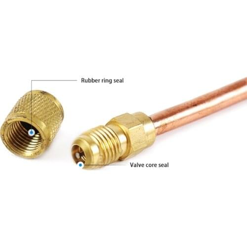 10 pcs Air Conditioner Access Valves Core Core Remover Thickness 0.6mm Copper Tube Length 90mm M17E