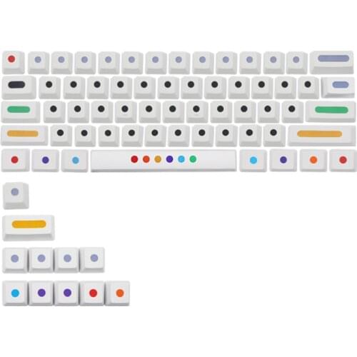 Dots Keycaps PBT Dye Sublimation Upgrade 71 Keycap Set OEM Profile for cherry Mx Gateron Kailh Switch Dots Keycap