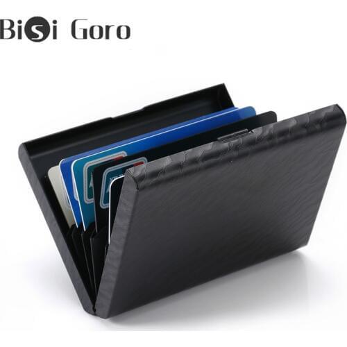 BISI GORO New 2020 Wallet For Men And Women Metal Plastic Card Holder Travel Wallet Passport Holder Document Organizer Wholesale