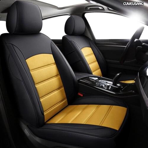 CUWEUSANG Custom Leather car seat covers For Toyota 86 Previa Sienna Venza Fortuner Fj CRUISER MARK IZOA Avalon YARiS Verso VIOS