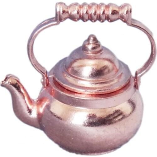 New Style Retro Miniature Scale 1:12 Open Lid Fairy Dollhouse Kettle Pot Pretend Play DIY Decor for Kids Toys Accessories