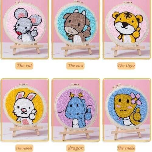 New style 2020 Punch Needle SNA cartoon Pen Magic Embroidery cross stitch kits embroidery needlework sets fabric Crafts Sewing