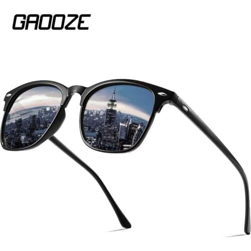 GAOOZE Vintage Polarized Sunglasses Men Women Brand Designer Retro Square Car Driving Glasses Aviator Shades Male Eyeglasses 32