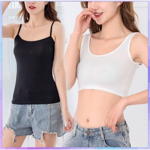 Solid Crop Top Womens Tube Top Femme Summer Sexy Corset Tops Sexy Black Basic Sleeveless Shirts Tanks Camisole Woman Clothes