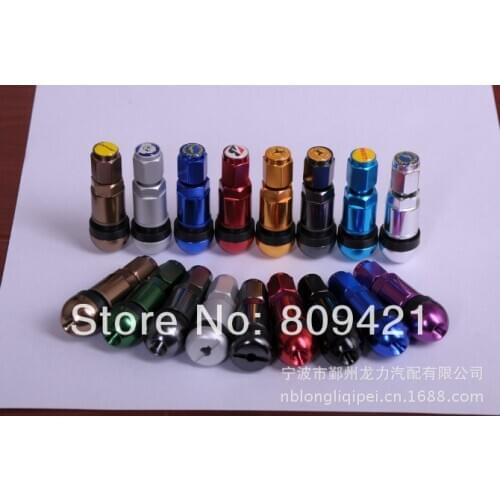Whole Sale 500pcs/lot Colorful Bolt-in Copper Car Wheel Tire Tubeless Valves Stem with Dust Caps Blue TPMS VALVEFree Shipment