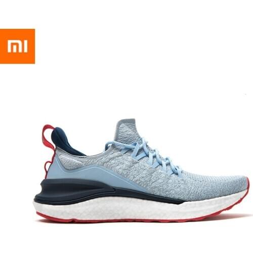 Original Xiaomi Mijia Sneakers 4 Mens Outdoor Sports Uni-moulding 4D Fishbone Lock System Knitting Upper Men Running Shoes