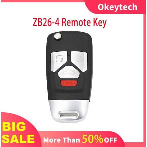 Okeytech Original Universal KEYDIY ZB Smart Remote Key ZB26-4 For KD X2/KD900/Mini KD Programmer 4 Buttons ZB Series Key