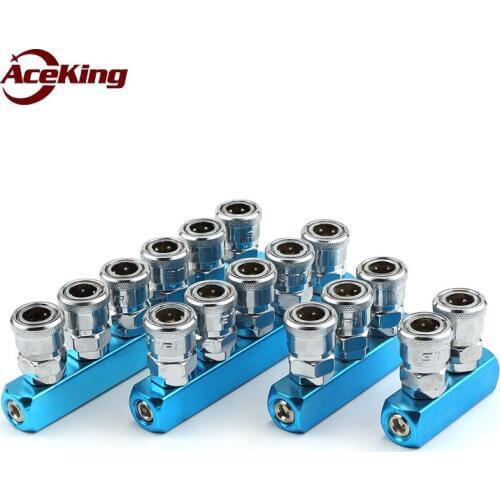 Pneumatic multi-pipe C type quick plug joint sml-2/3/4/5/6 bus-bar multi-way exhaust air source branch straight two, three, four
