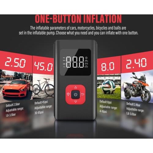 150PSI Mini Portable Air Compressor Tire Inflator Electric Air Pump With LED Light For Car Motorcycle Bicycle Swimming Ring Ball