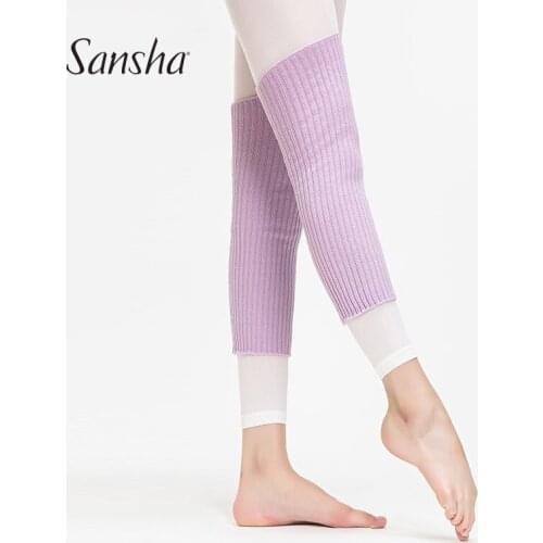 Sansha Professional Ballet Knitted Leg Warmers Acrylic Black Pink Green Blue Knitwear Leg Protector KT001