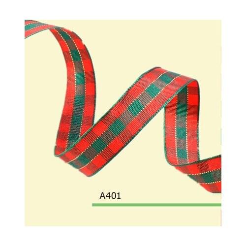 100yards/roll 3/8 Inch(10mm) Scottish Plaid Ribbon For Holiday Decoration