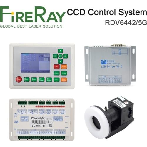 FireRay Ruida RDV6445G RDV6442G CCD Visual CO2 Laser Controller System For CO2 Laser Cutter Engraver Machine