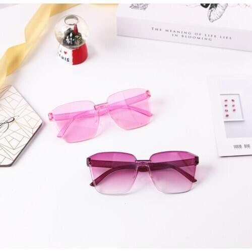 SomeCool Wholesale 2pcs/lot Rimless Kids sunglasses 3-7 years Plastic UV400 Cool child glasses Lovely Girls&boys eyewear n349