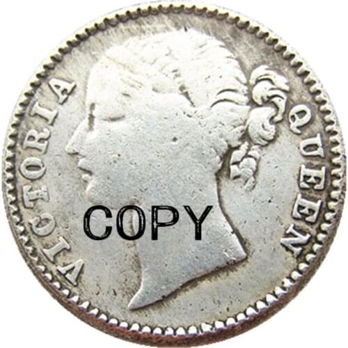 IN(08) Indian 1/4 Rupee 1840 Ancient Silver Plated Copy Coins