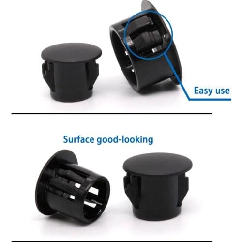 10pcs 10mm Hole Plug Furniture Steel Pipe Plastic Plug With Buckle Nylon Black White Nylon Plugs 15/20/25/30/35/45/50/60/70mm