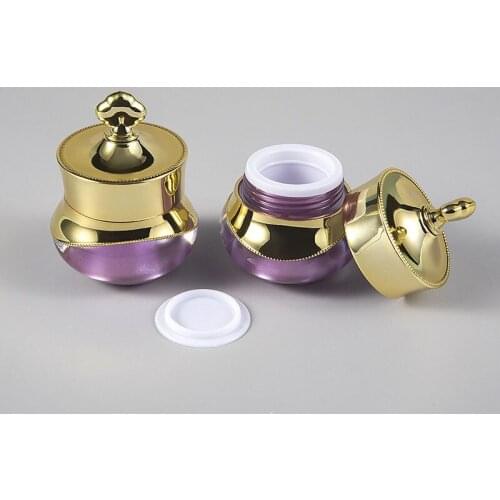 10/30/50pcs 5g Acrylic Crown Empty Bottle Sample for Nail Art Makeup Cosmetic Cream Jar Box Storage Pot Container Plastic Case