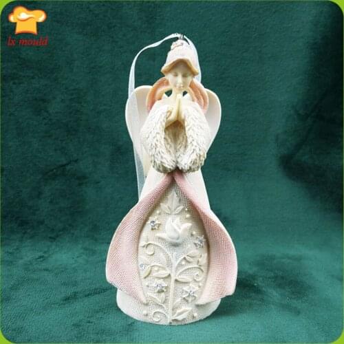 2021 Religious Candle Silicone Molds DIY Portrait Mould Angel Handmade Aromatherapy Plaster Silicone Moulds Peace Angel