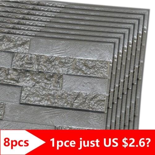 3D Brick Wall Stickers Self-Adhesive Foam Wallpaper Panels Living Room Bedroom Decor Home Waterproof Covering TV Background Kids