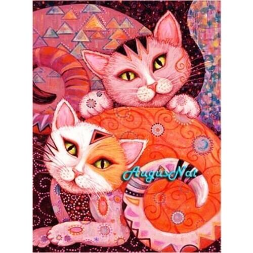 Cats lover diamond painting full square animals wall art decals diamond dot diamont drawing picture canvas paint needlework 5d