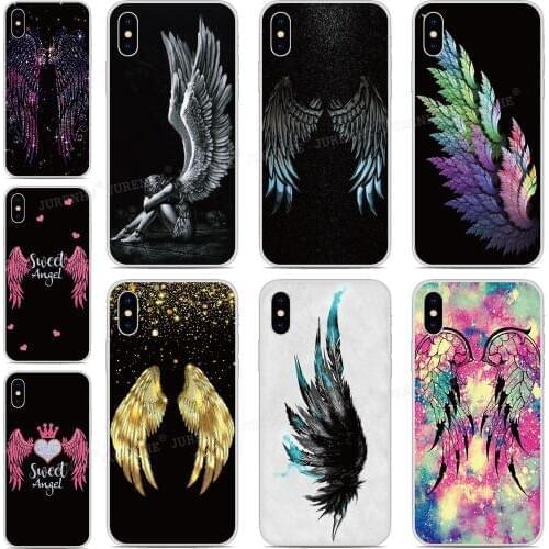 TPU Soft Silicone Angel Wings Cover For Wiko Y61 Y50 Y60 Y70 Y80 Lenny Sunny 5 Jerry View 3 4 Lite Harry 2 Pro Go Phone Case