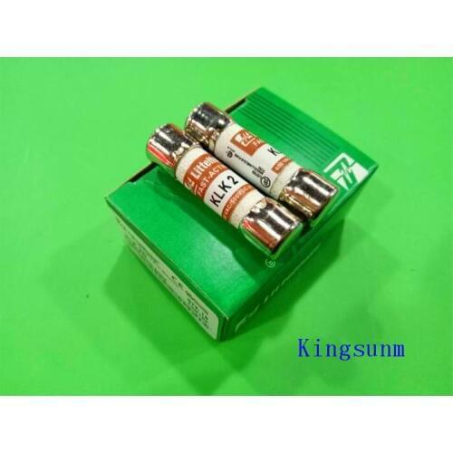 Free shipping 10pcs KLK 2 fuse 10X38 2A Littelfuse 600VAC