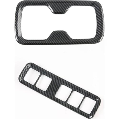 For Nissan Navara NP300 2016-2019 Car Front Water Cup Holder Protector Frame & Car Headlight Switch Button Cover