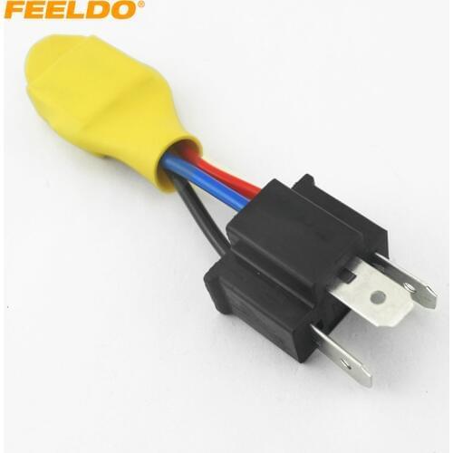 FEELDO 1PC Car H4 HID Error Free Warning Canceller Anti-power Leakage Module Load Resistor NO Flickering #HQ4246