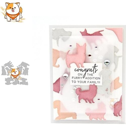 Dog Animal Metal Cutting Dies Mold Knife Scrapbooking Stencil DIY Embossing Craft Die Cuts Card Making New Dies For 2020