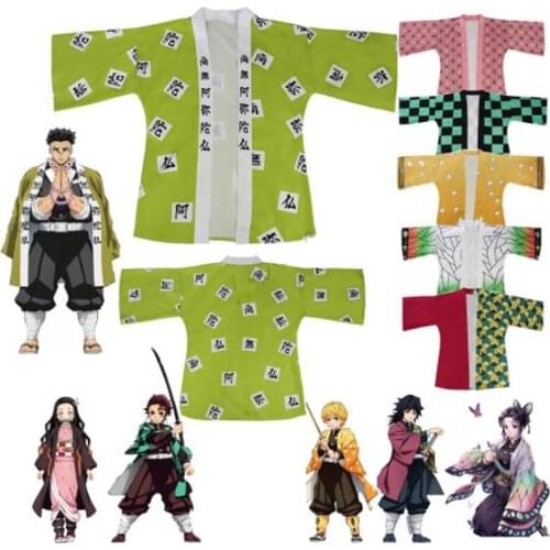 Anime Kimono Demon Slayer Kimetsu No Yaiba New Design Japan Coat Bathrobe Haori Yukata Cosplay Women/Men Summer Casual Clothes