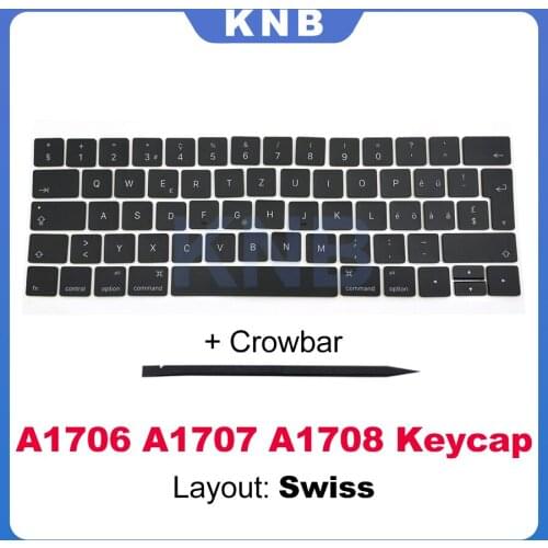 New For Macbook Pro Retina 13" 15" A1706 A1707 Switzerland Swiss Keyboard Key Cap Keycaps 2016 2017