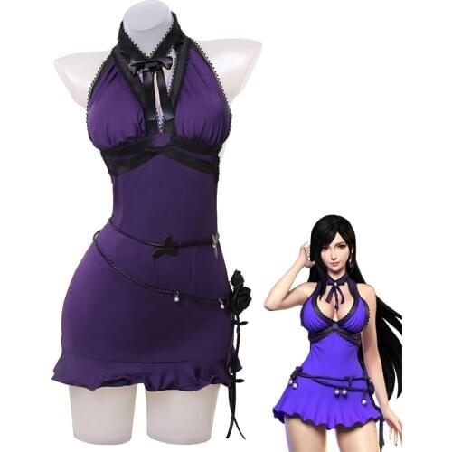 Final Fantasy VII Remake Tifa Lockhart Cosplay Costume Adult Women Dress Outfit Suit Halloween Carnival Costume