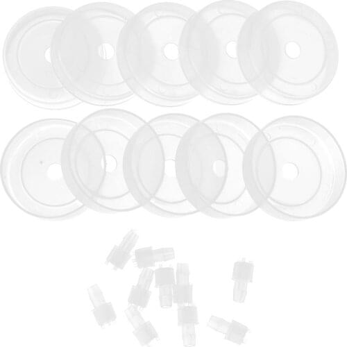 10 Sets Clear Plastic Dust-proof Water Bottle Caps Cover Replacements Anti Splash Antileak Lid with Filters for Gallon Water Jug