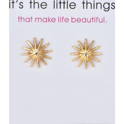 12pairs Fashion Jewelry New Arrived Sun Light Starburst Stud Earrings For Women pendientes mujer moda 2018