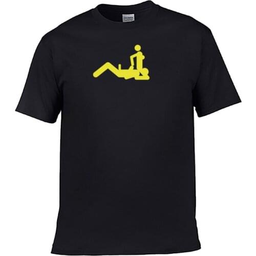 Sex posture mens T-shirt summer short sleeve custom round neck gift fashion comfortable shirt