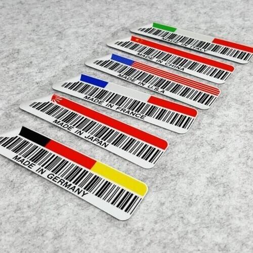 NO.S263 Waterproof Motorcycle GP Car Stickers and Decals Commodity Bar Code Made in UK Japan Italy France China Germany
