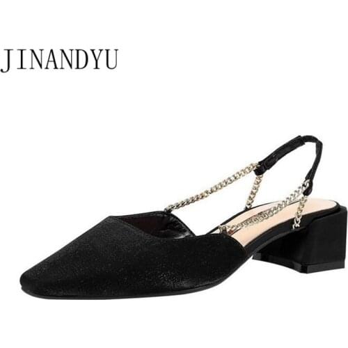 New Mules Shoes Women Kitten Heels Sandal Black Beige Summer Ladies Sandals Fashion Party Shoes for Women Block Heel Sandals