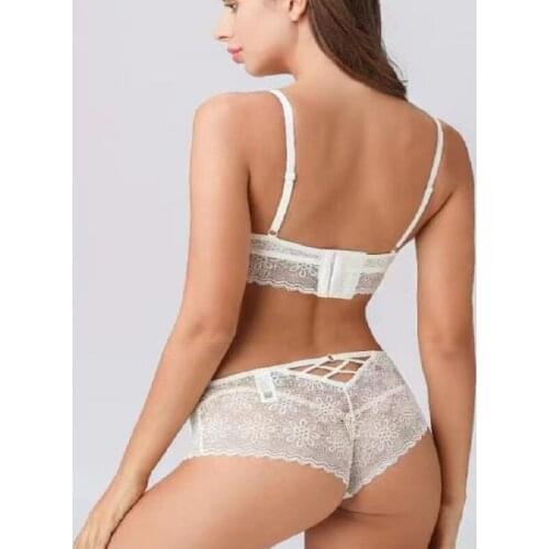 New womens underwear bra set. Fashion sexy gathered underwear suit. Comfortable large size cd cup