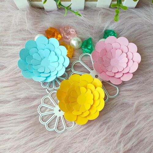 New Three-layer flower metal cutting die mould scrapbook decoration embossed photo album decoration card making DIY handicrafts