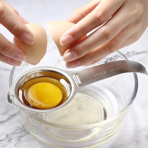 Stainless Steel Egg Separator Cooking Tools with Egg Opener Eggs White Yolk Filter Gadgets Kitchen Accessories Egg Divider Tool