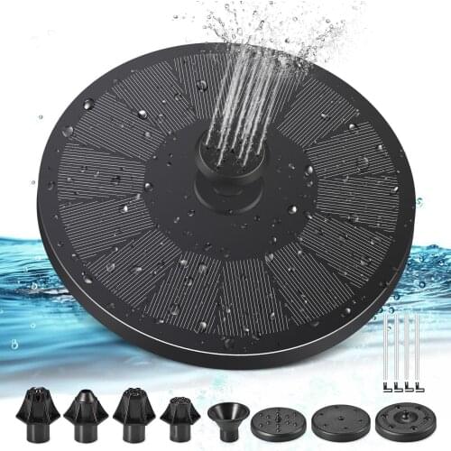 16CM Garden Floating Solar Fountain Mini Outdoor Bird Bath Solar Fountain Pool Pond Decorative Adult Floats Solar Floating Water